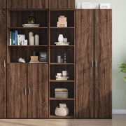 Visoka komoda boja smeđeg hrasta 45x41x185cm konstruirano drvo