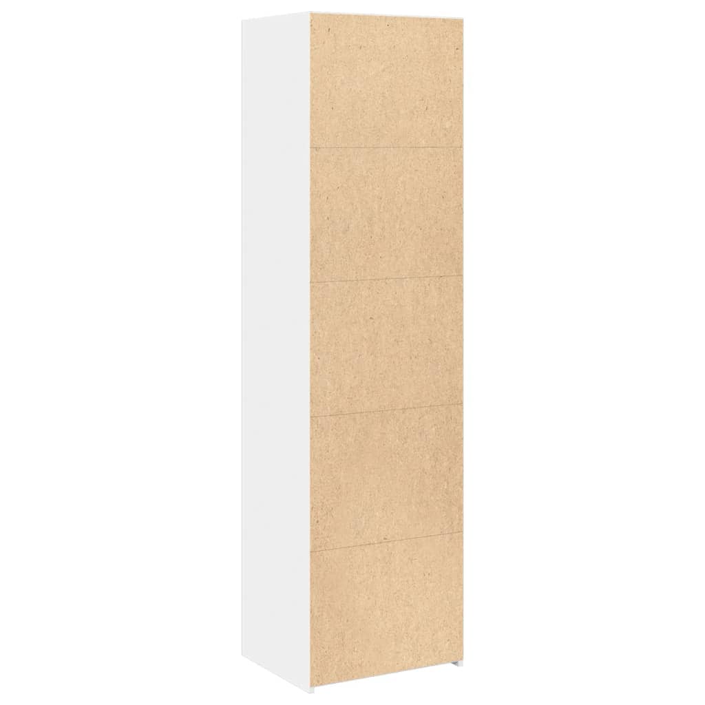 Visoka komoda bijela 50 x 41 x 185 cm od konstruiranog drva