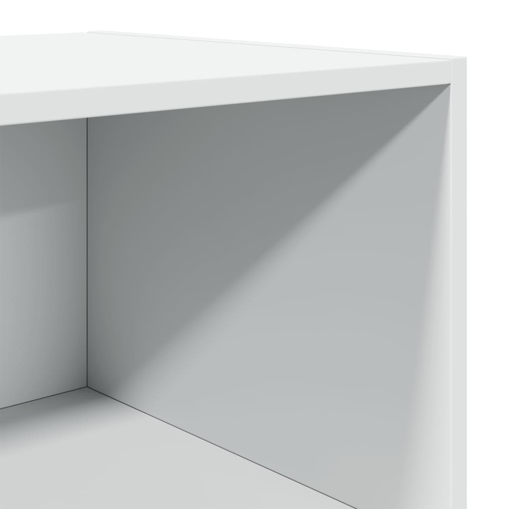 Visoka komoda bijela 50 x 41 x 185 cm od konstruiranog drva