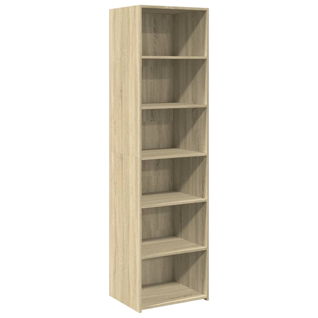 Visoka komoda boja hrasta 50 x 41 x 185 cm konstruirano drvo