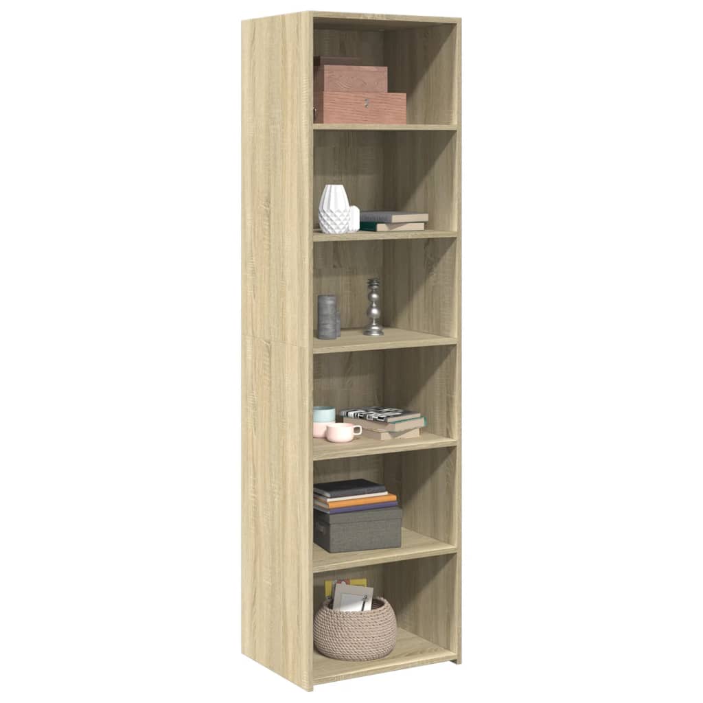 Visoka komoda boja hrasta 50 x 41 x 185 cm konstruirano drvo