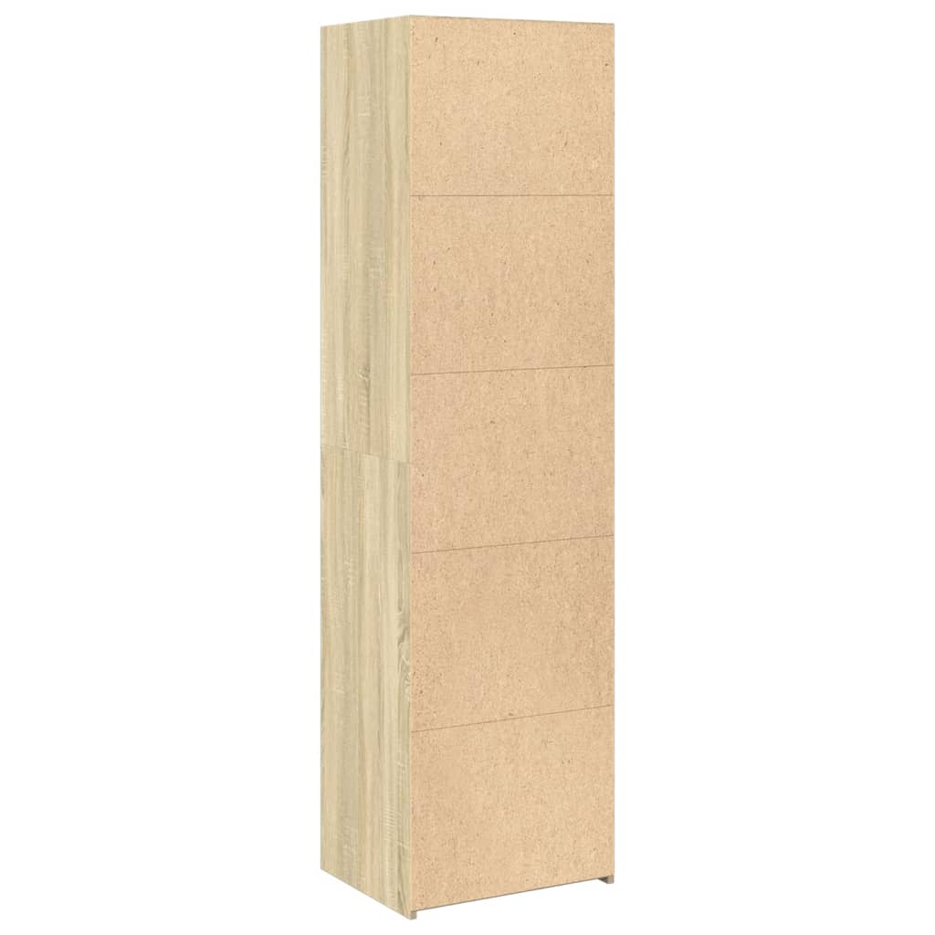 Visoka komoda boja hrasta 50 x 41 x 185 cm konstruirano drvo