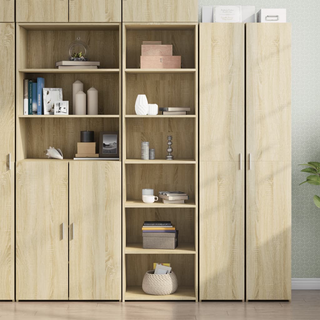 Visoka komoda boja hrasta 50 x 41 x 185 cm konstruirano drvo