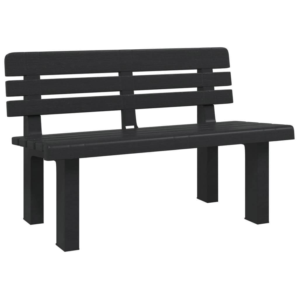 Vrtna klupa antracit 110 x 52 x 71 cm od polipropilena