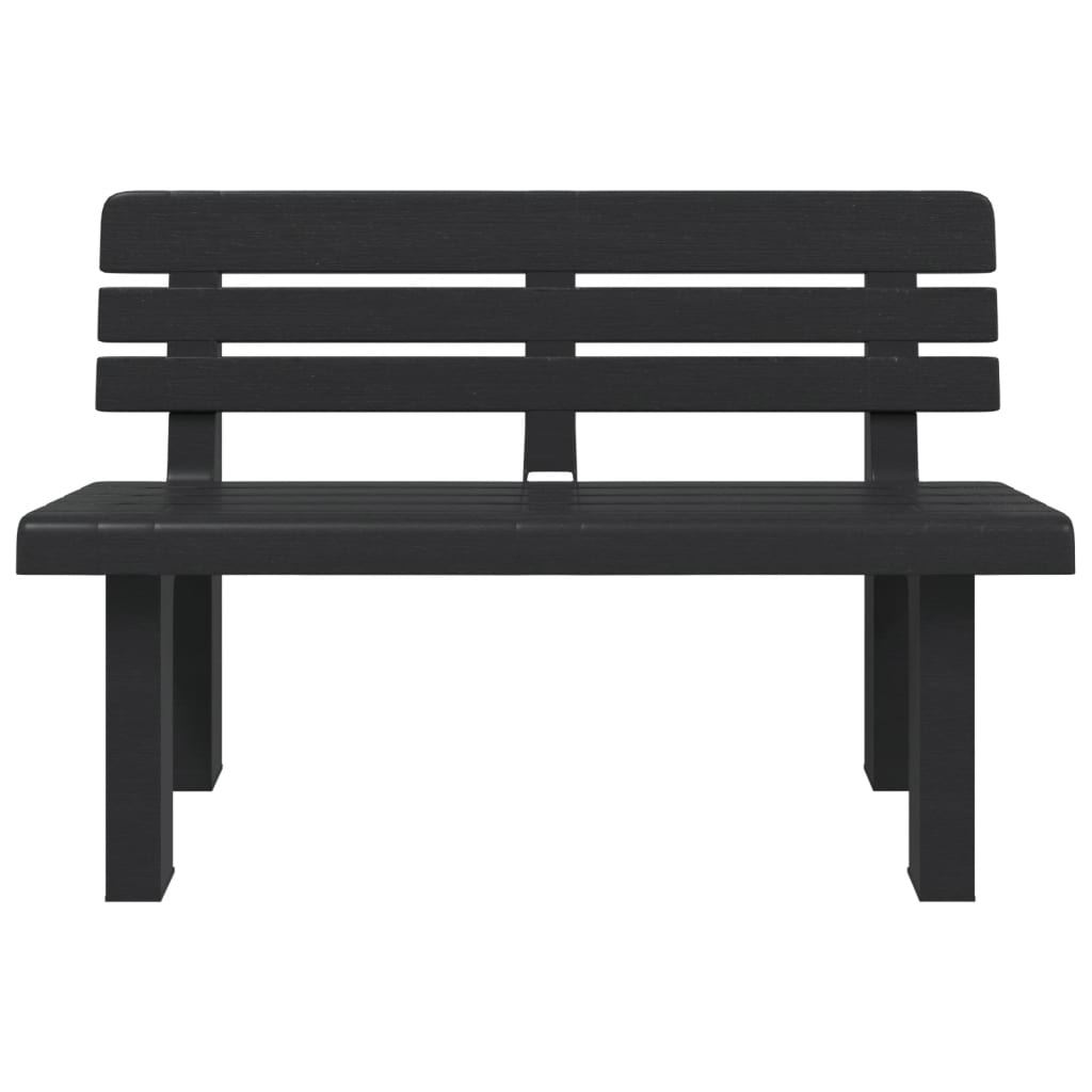Vrtna klupa antracit 110 x 52 x 71 cm od polipropilena