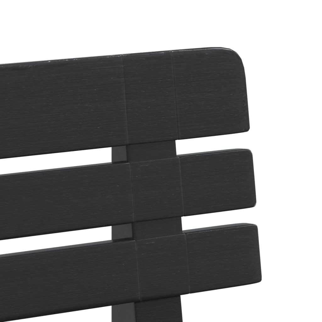 Vrtna klupa antracit 110 x 52 x 71 cm od polipropilena