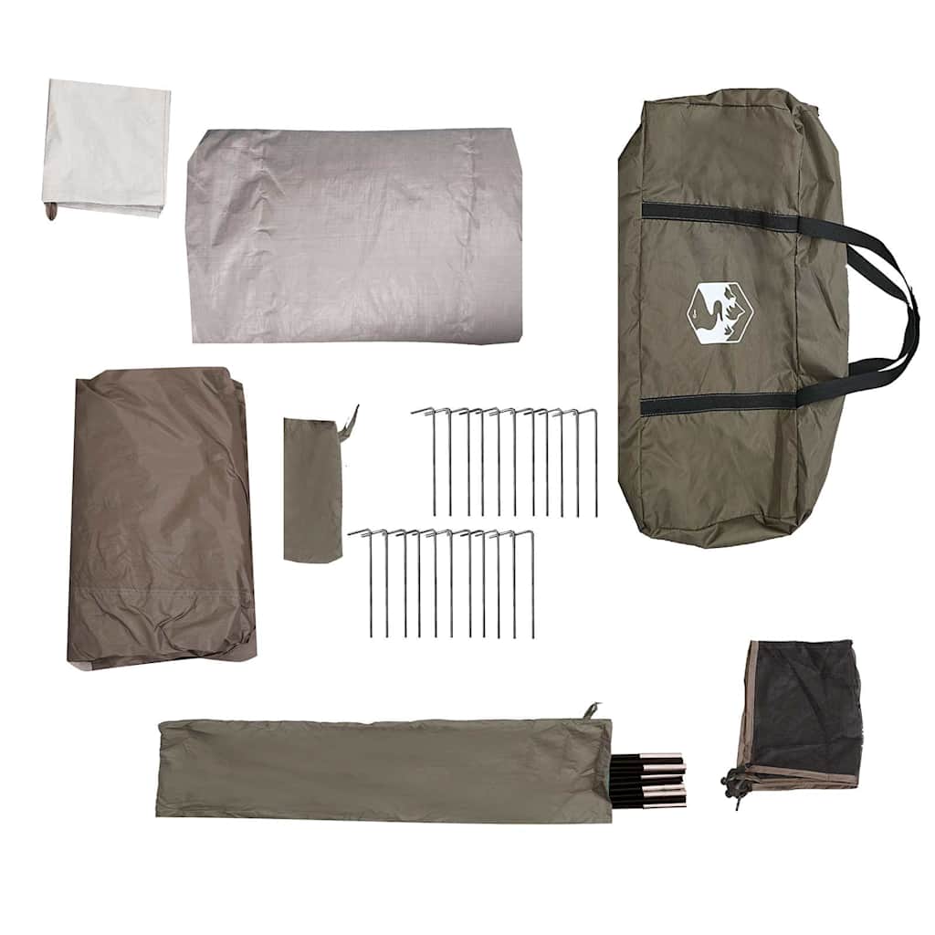 Kupolasti obiteljski šator za 6 osoba smeđi vodootporni