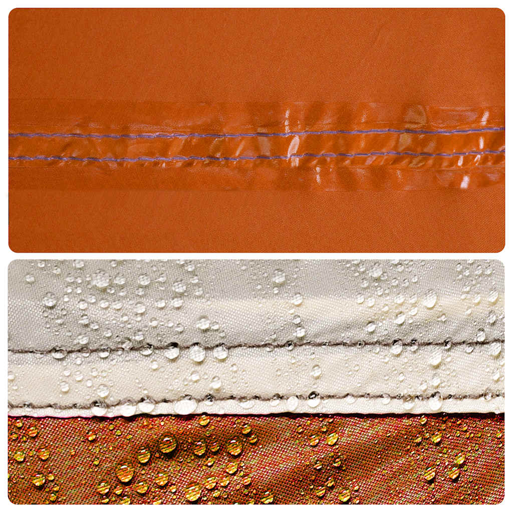 Vjetrobran za kampiranje siva/narančasta 510x153 cm vodootporni