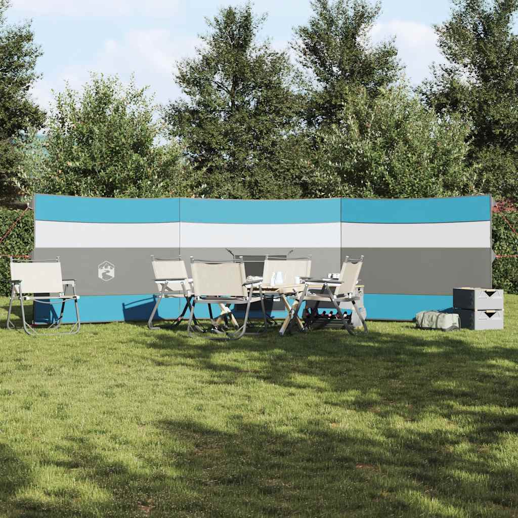 Vjetrobran za kampiranje plavo 508x130 cm vodootporni