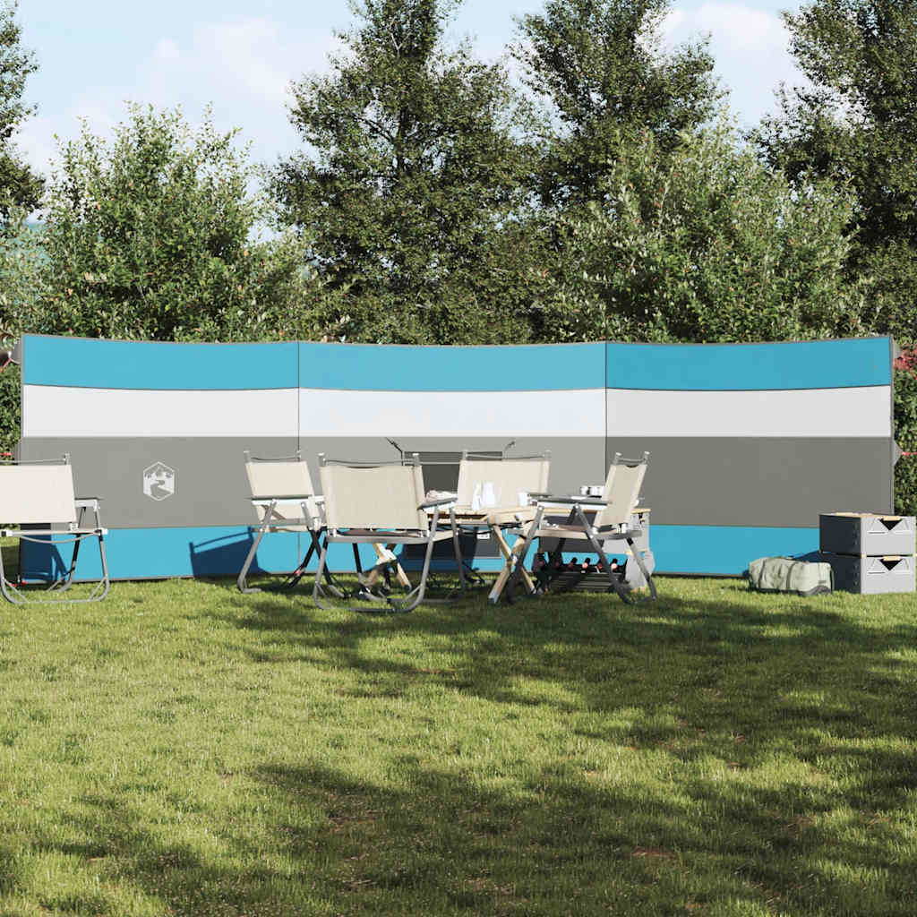 Vjetrobran za kampiranje plavo 508x130 cm vodootporni