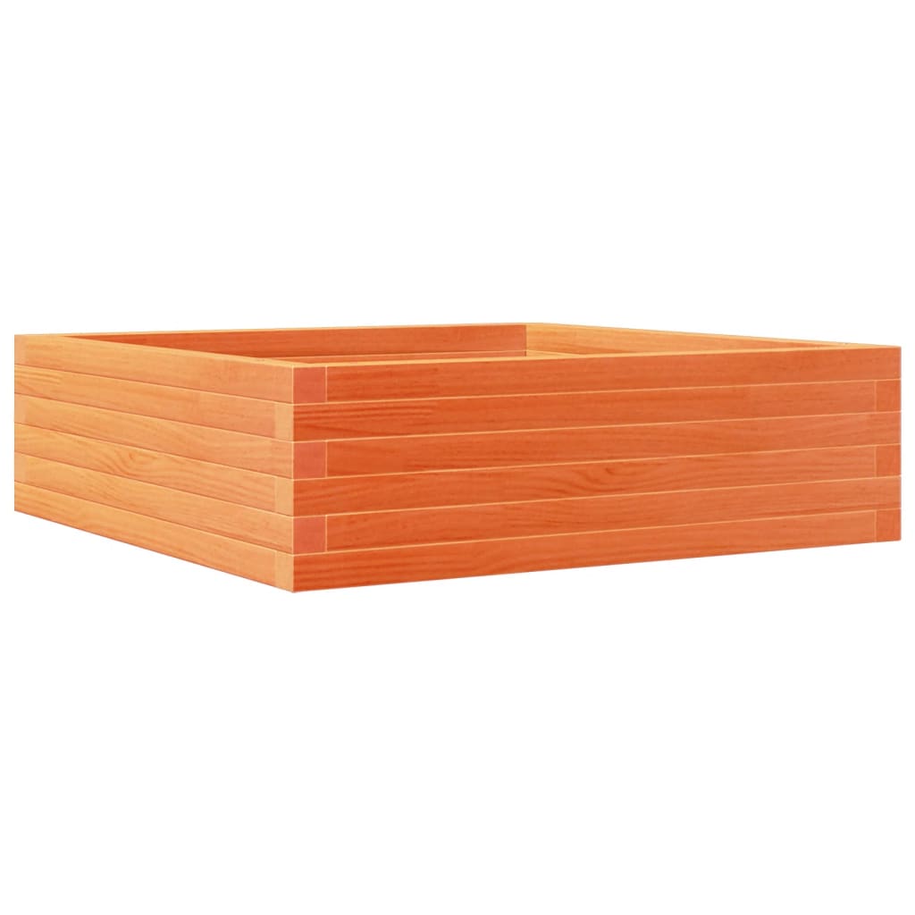 Vrtna sadilica voštano smeđa 80 x 80 x 23 cm masivna borovina