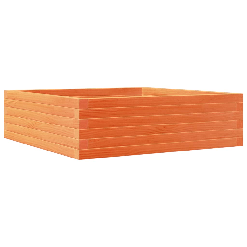 Vrtna sadilica voštano smeđa 80 x 80 x 23 cm masivna borovina