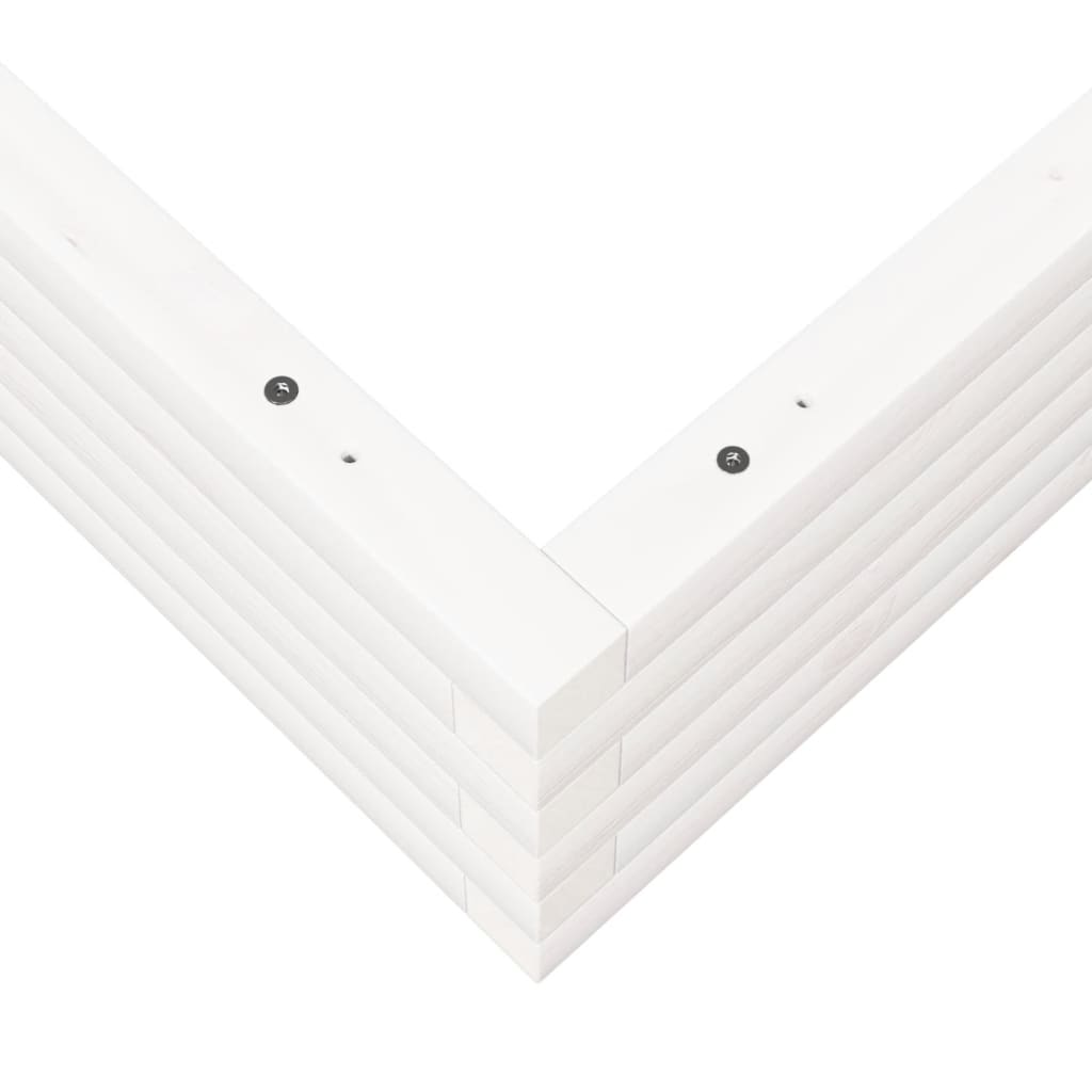 Vrtna sadilica bijela 90 x 90 x 23 cm od masivne borovine