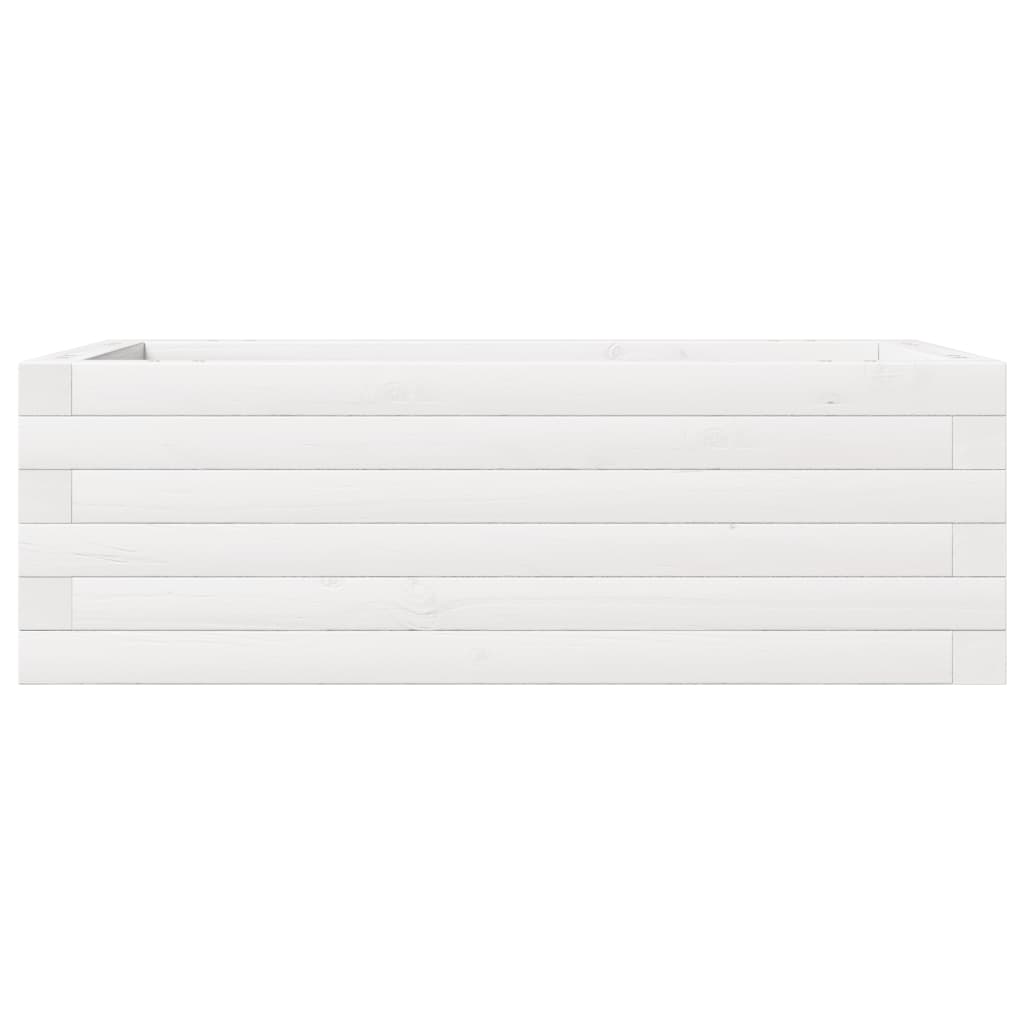 Vrtna sadilica bijela 70x40x23 cm od masivne borovine