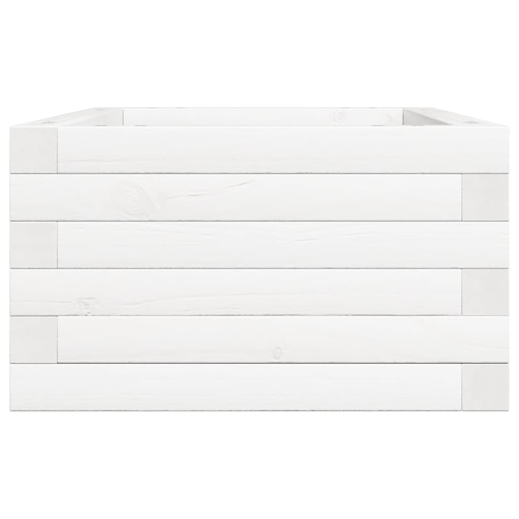 Vrtna sadilica bijela 70x40x23 cm od masivne borovine