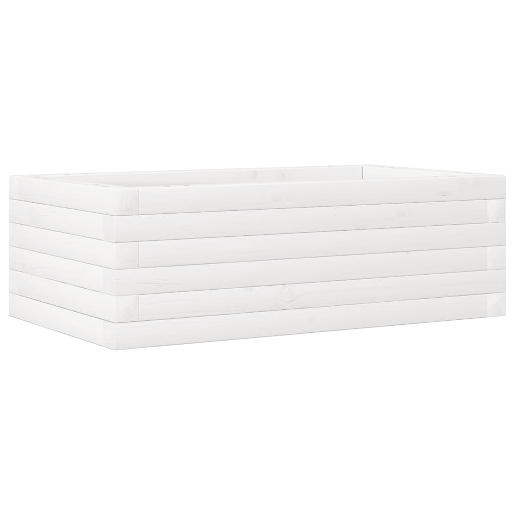 Vrtna sadilica bijela 70x40x23 cm od masivne borovine