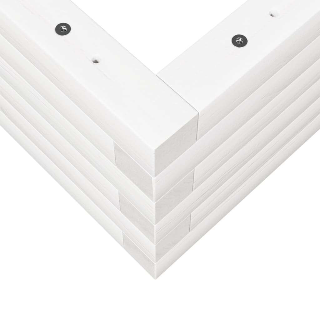 Vrtna sadilica bijela 70x40x23 cm od masivne borovine