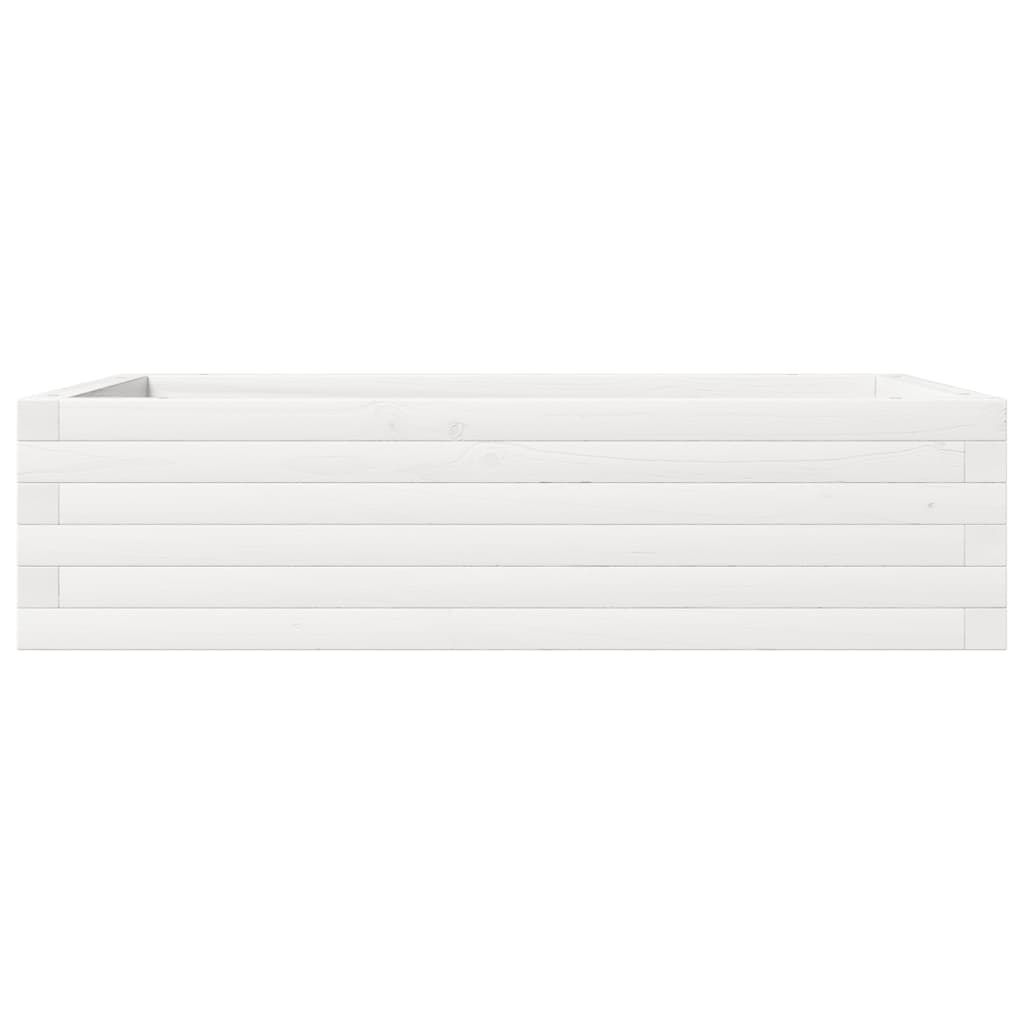 Vrtna sadilica bijela 90 x 60 x 23 cm od masivne borovine