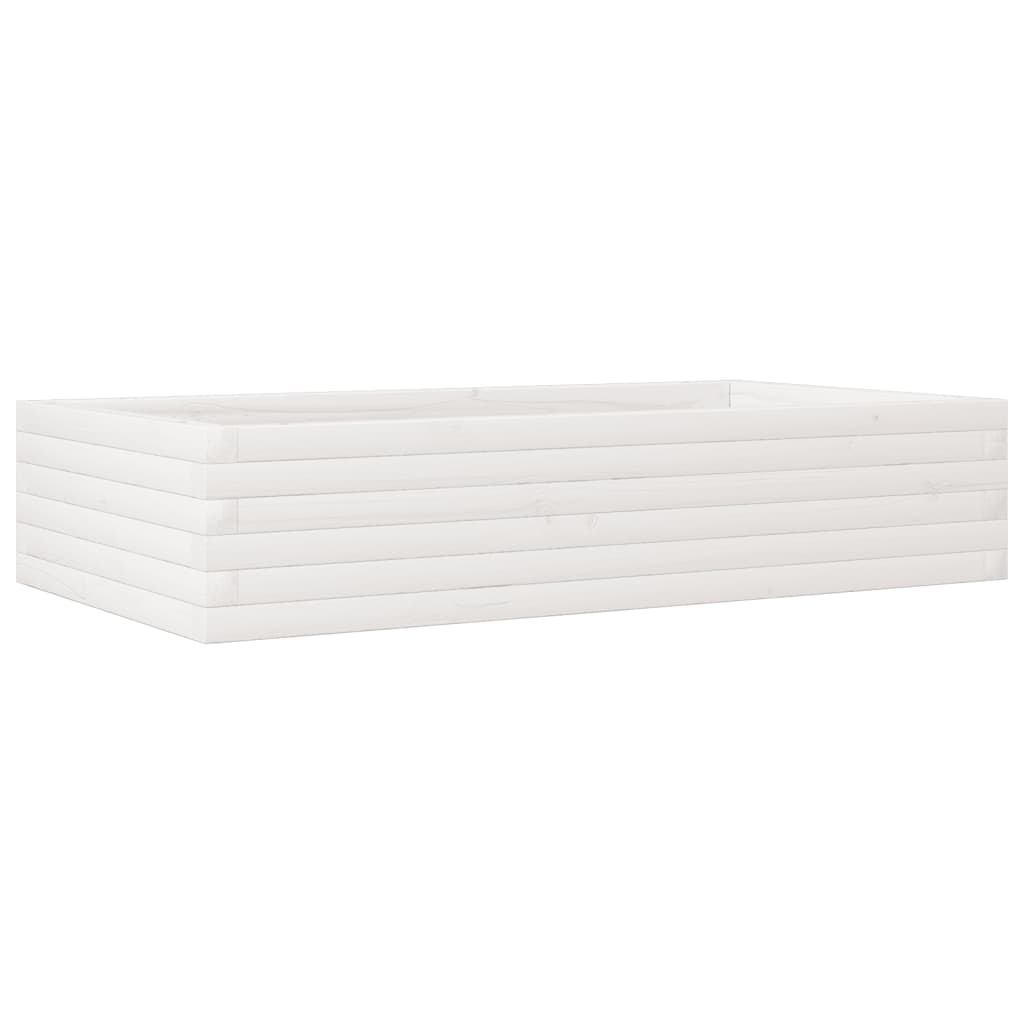 Vrtna sadilica bijela 110x60x23 cm od masivne borovine