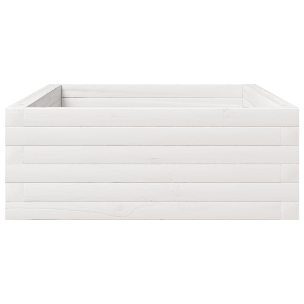 Vrtna sadilica bijela 110x60x23 cm od masivne borovine