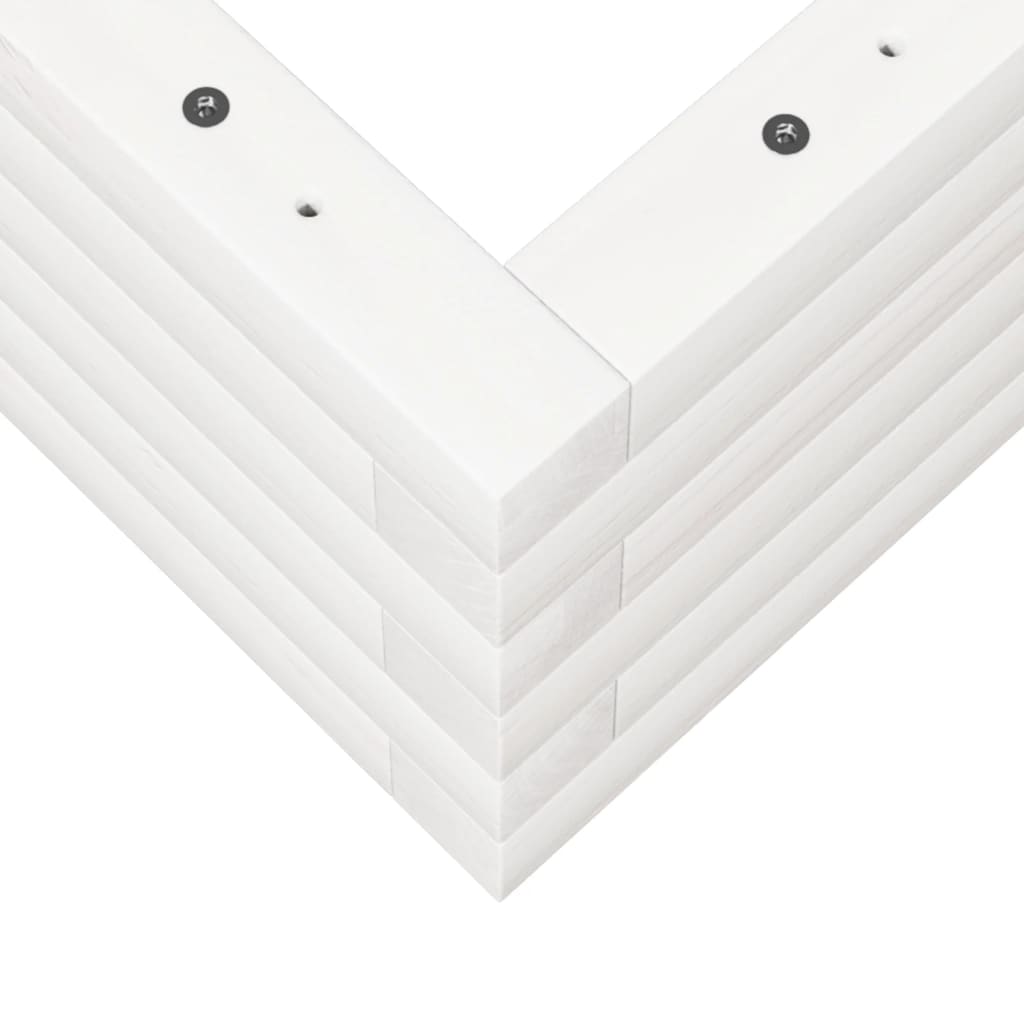 Vrtna sadilica bijela 110x60x23 cm od masivne borovine