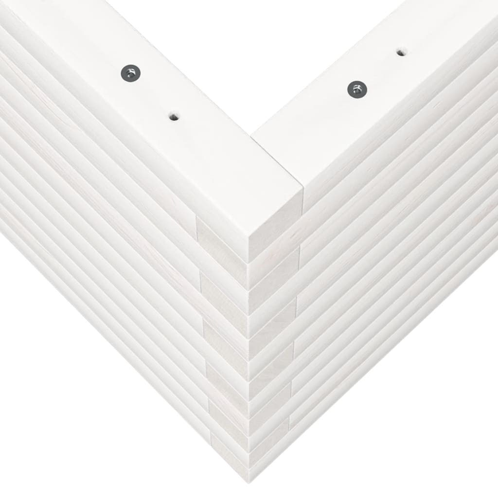 Vrtna sadilica bijela 70x40x45,5 cm od masivne borovine