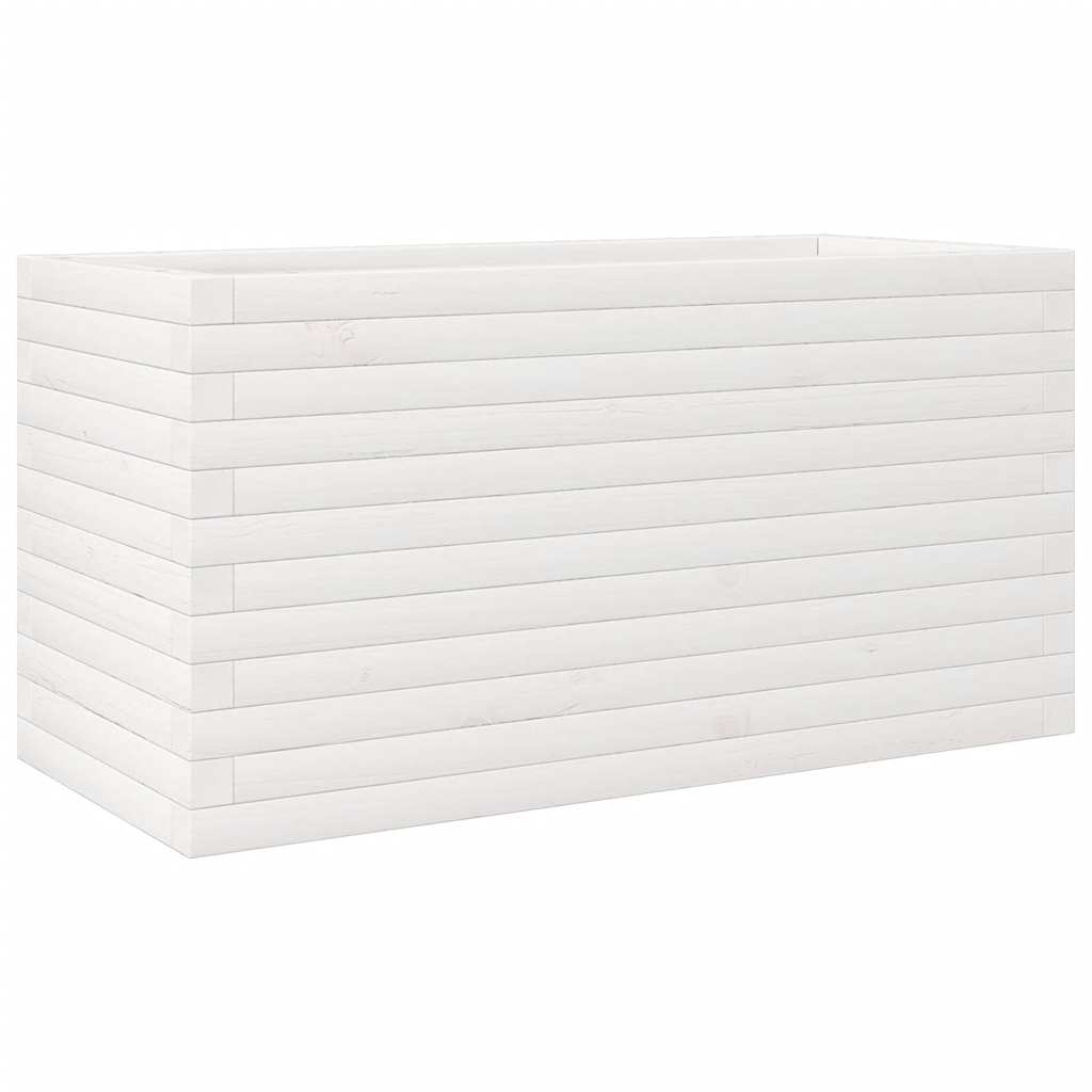 Vrtna sadilica bijela 90x40x45,5 cm od masivne borovine