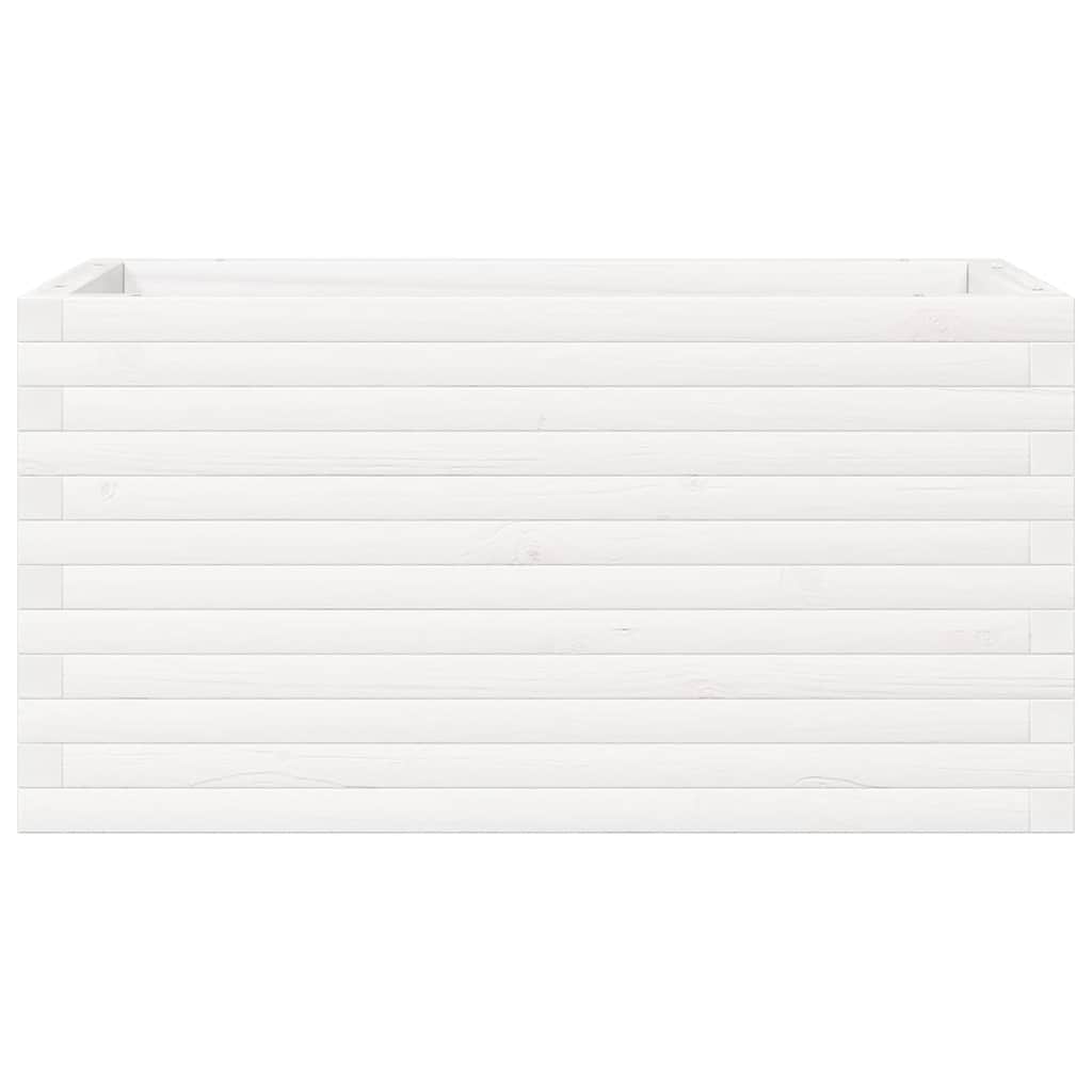 Vrtna sadilica bijela 90x40x45,5 cm od masivne borovine