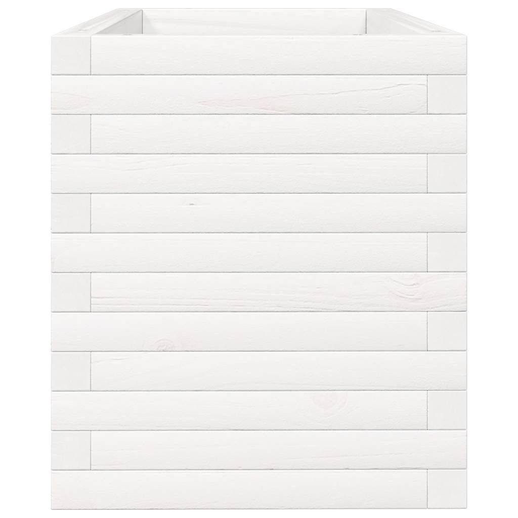 Vrtna sadilica bijela 90x40x45,5 cm od masivne borovine