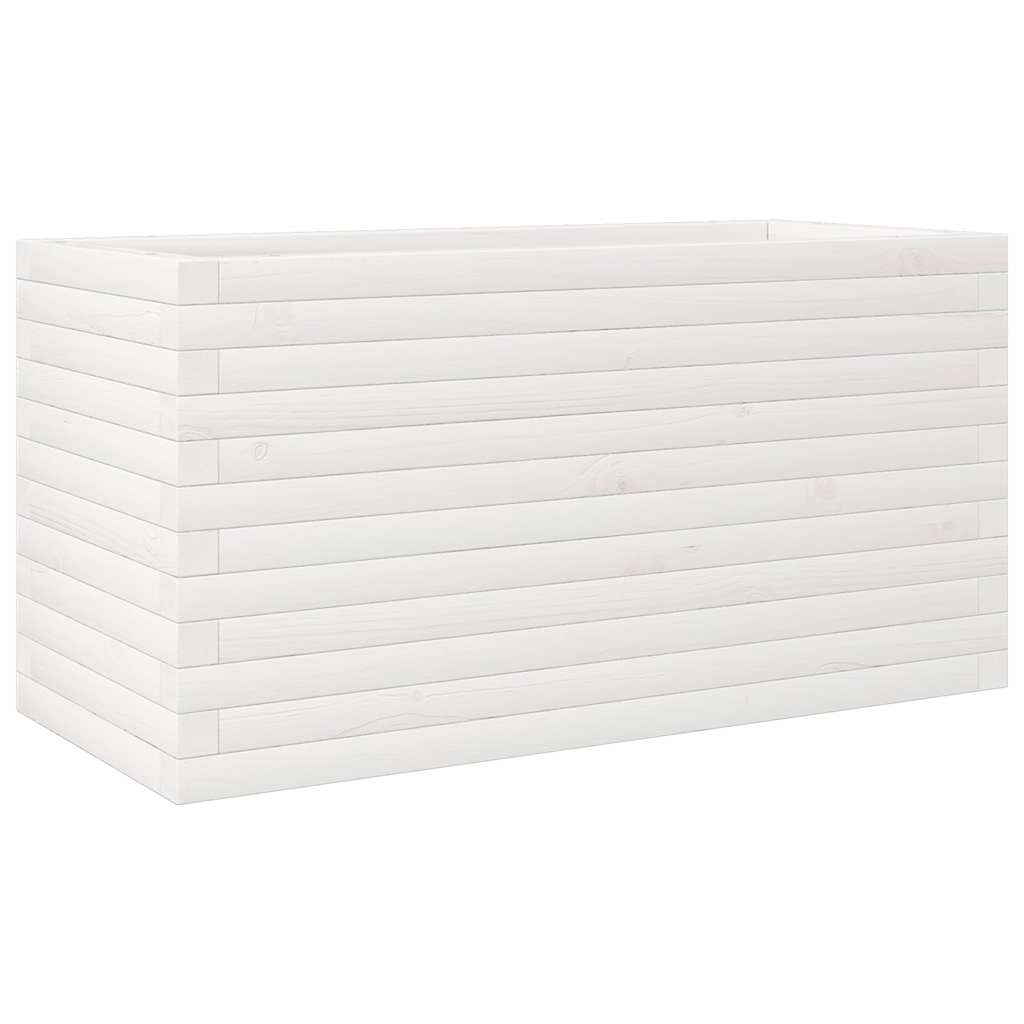 Vrtna sadilica bijela 90x40x45,5 cm od masivne borovine