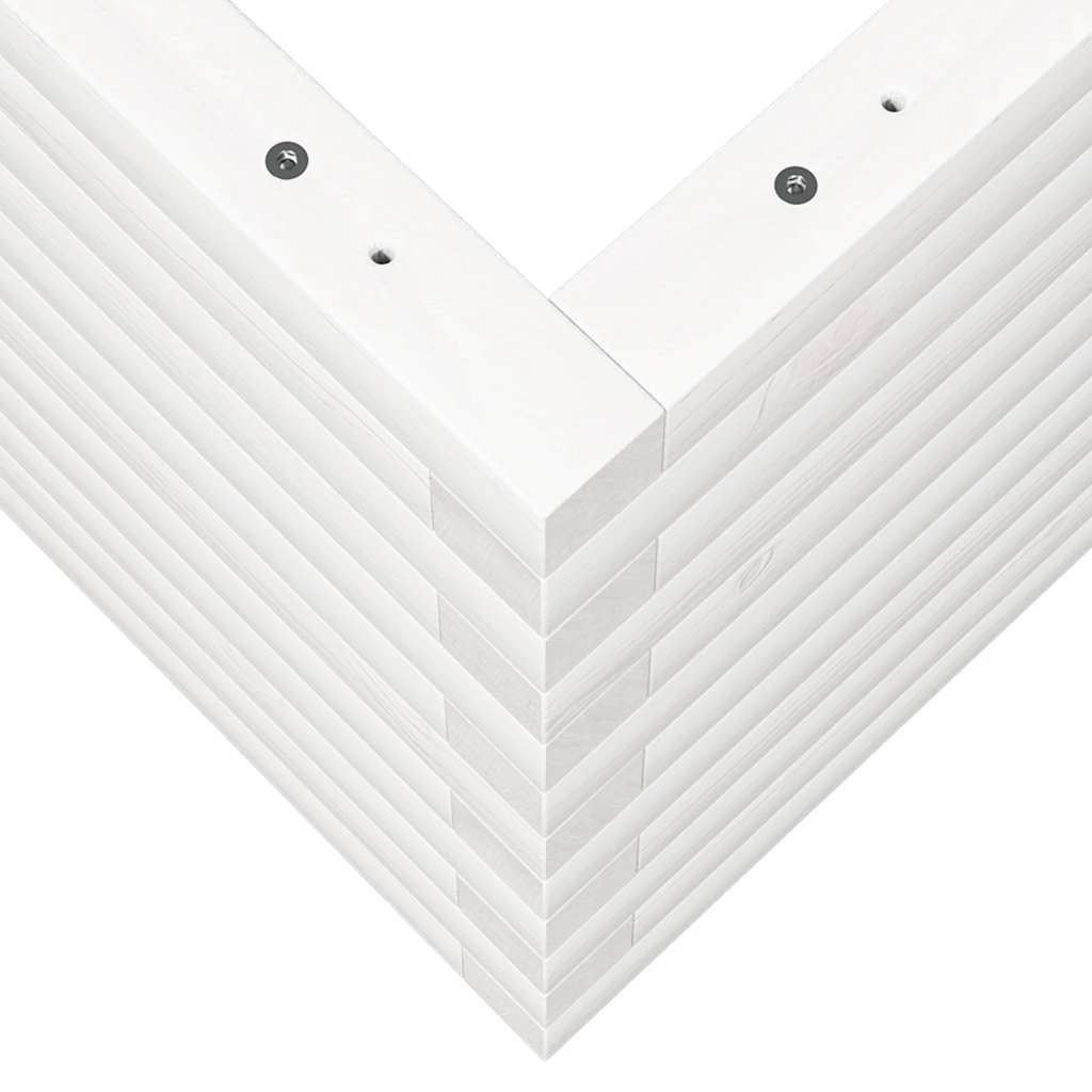 Vrtna sadilica bijela 90x40x45,5 cm od masivne borovine