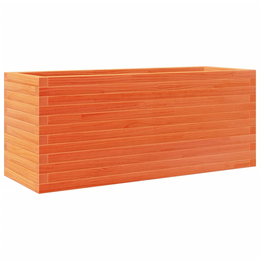 Vrtna sadilica voštano smeđa 110x40x45,5 cm masivna borovina