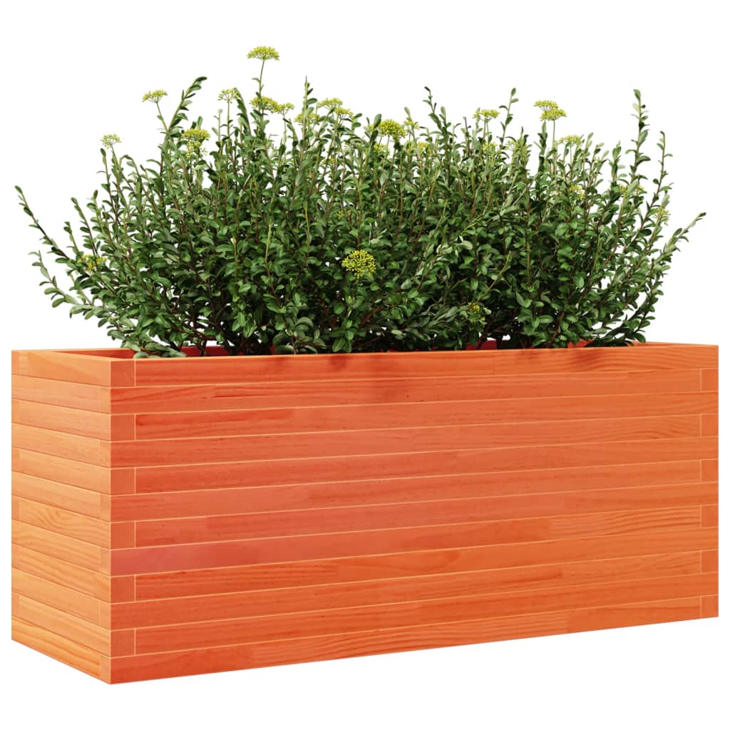 Vrtna sadilica voštano smeđa 110x40x45,5 cm masivna borovina