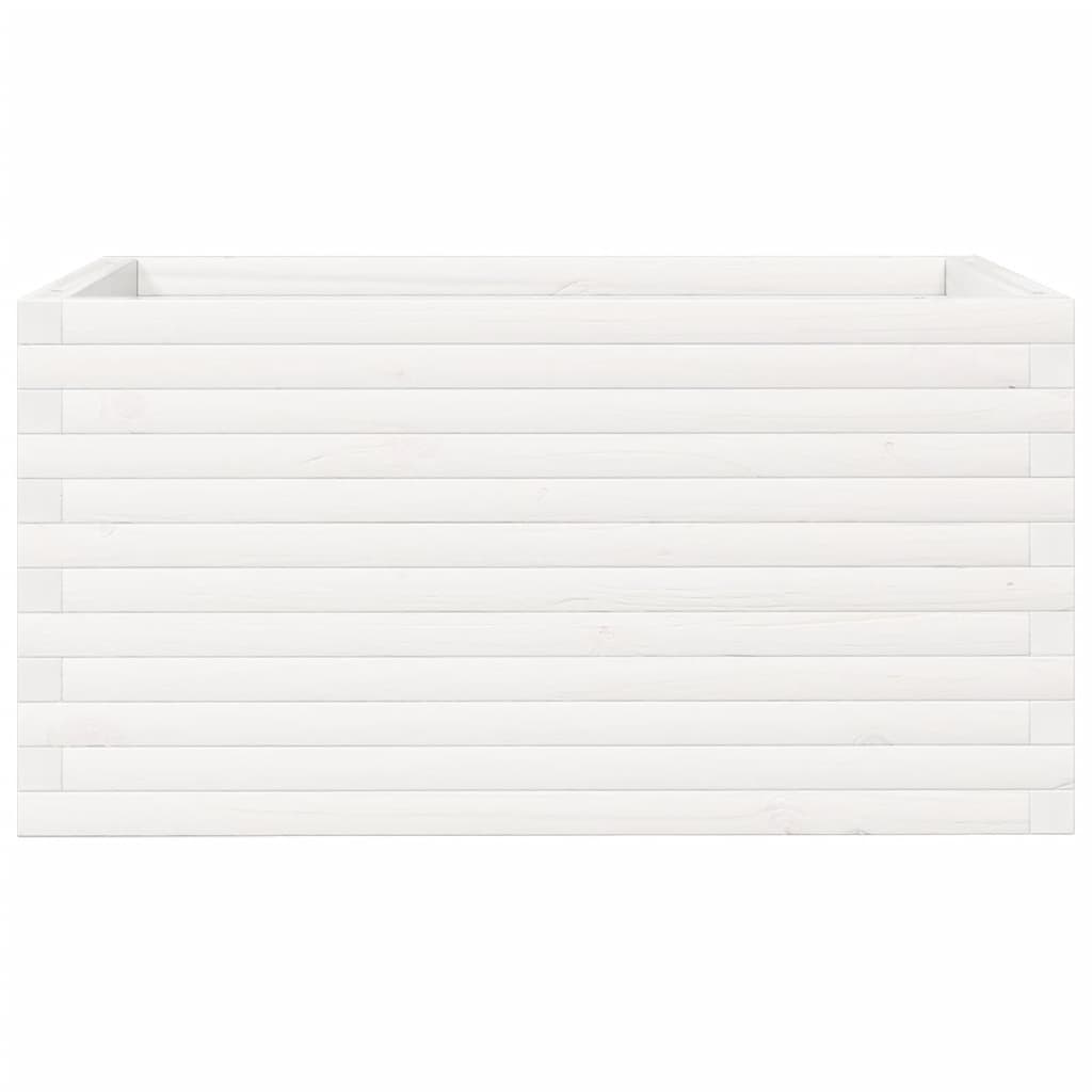 Vrtna sadilica bijela 90x60x45,5 cm od masivne borovine