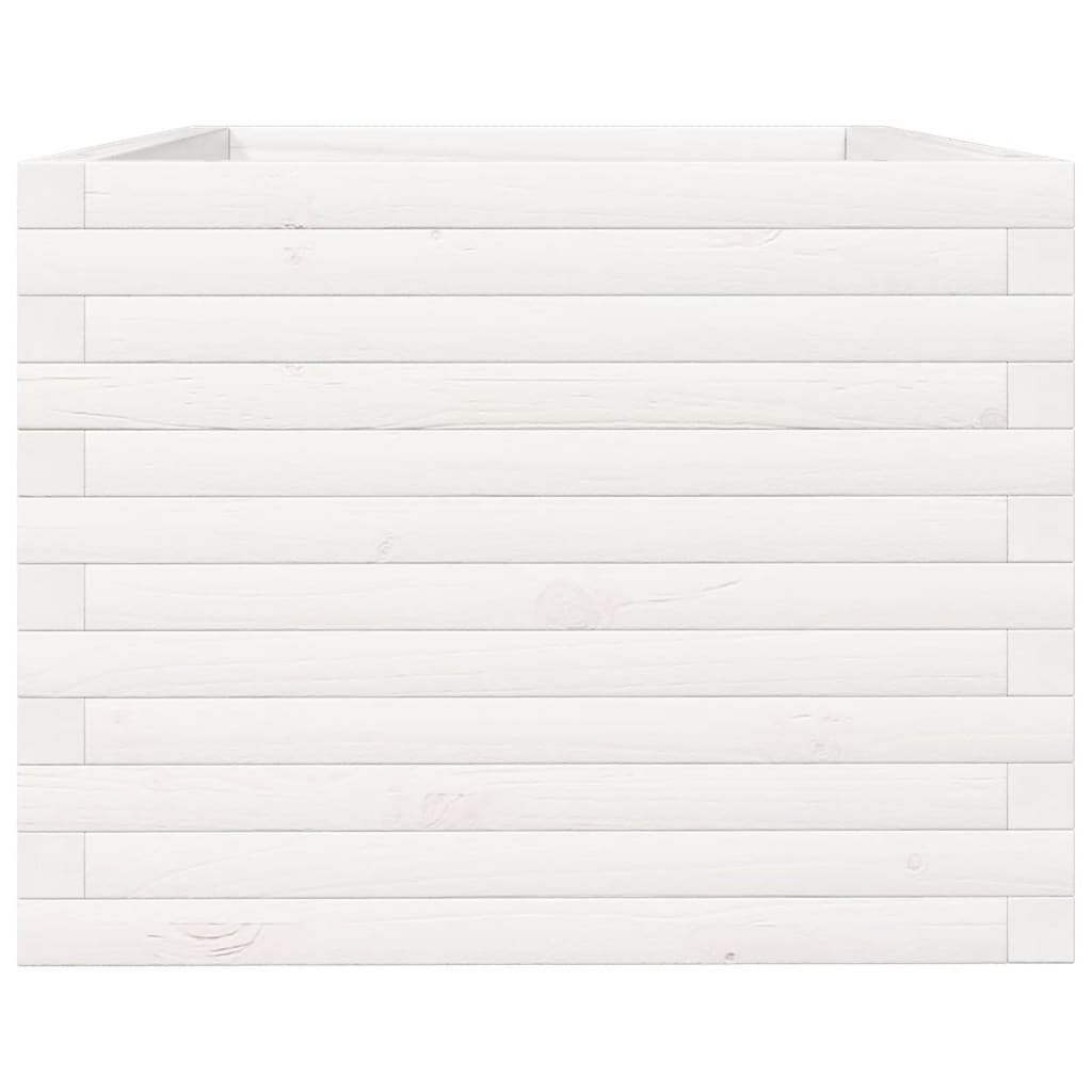 Vrtna sadilica bijela 90x60x45,5 cm od masivne borovine