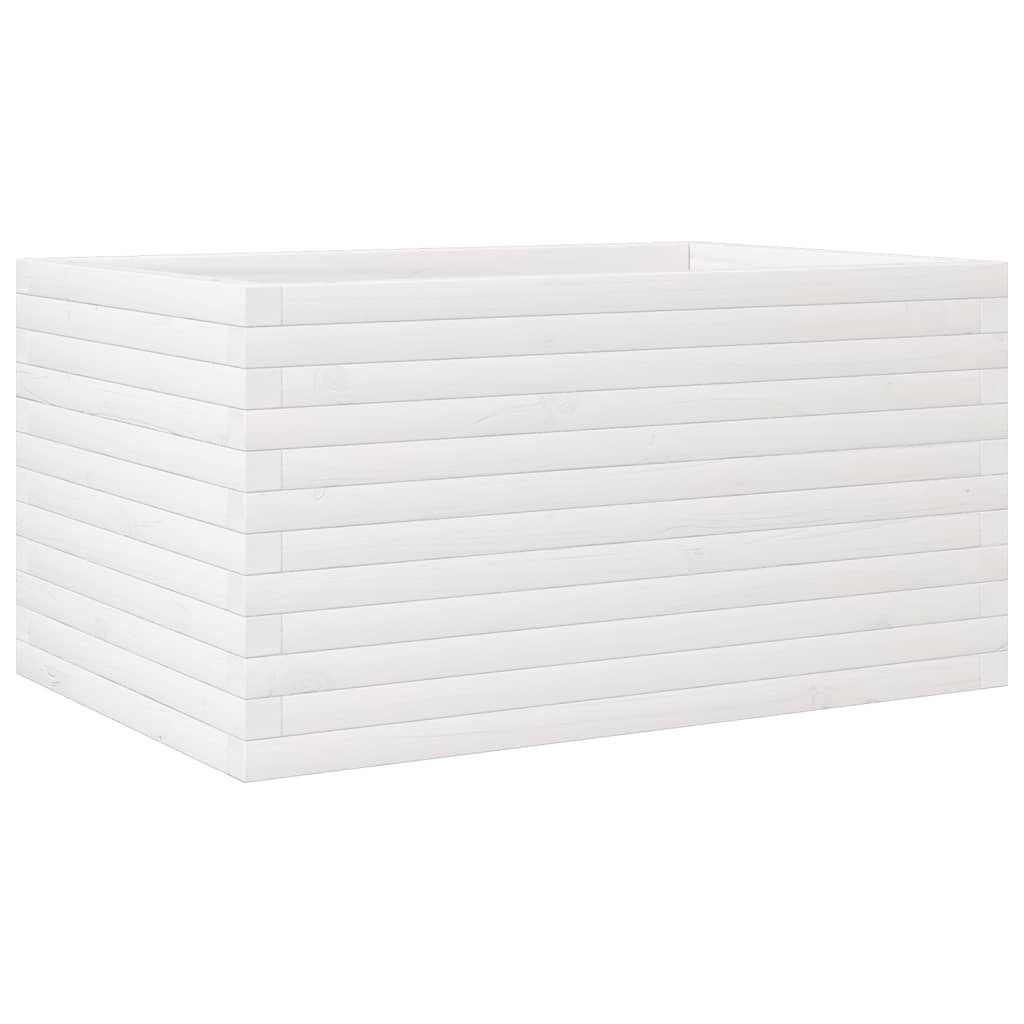 Vrtna sadilica bijela 90x60x45,5 cm od masivne borovine