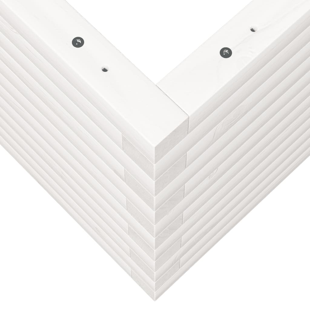 Vrtna sadilica bijela 90x60x45,5 cm od masivne borovine