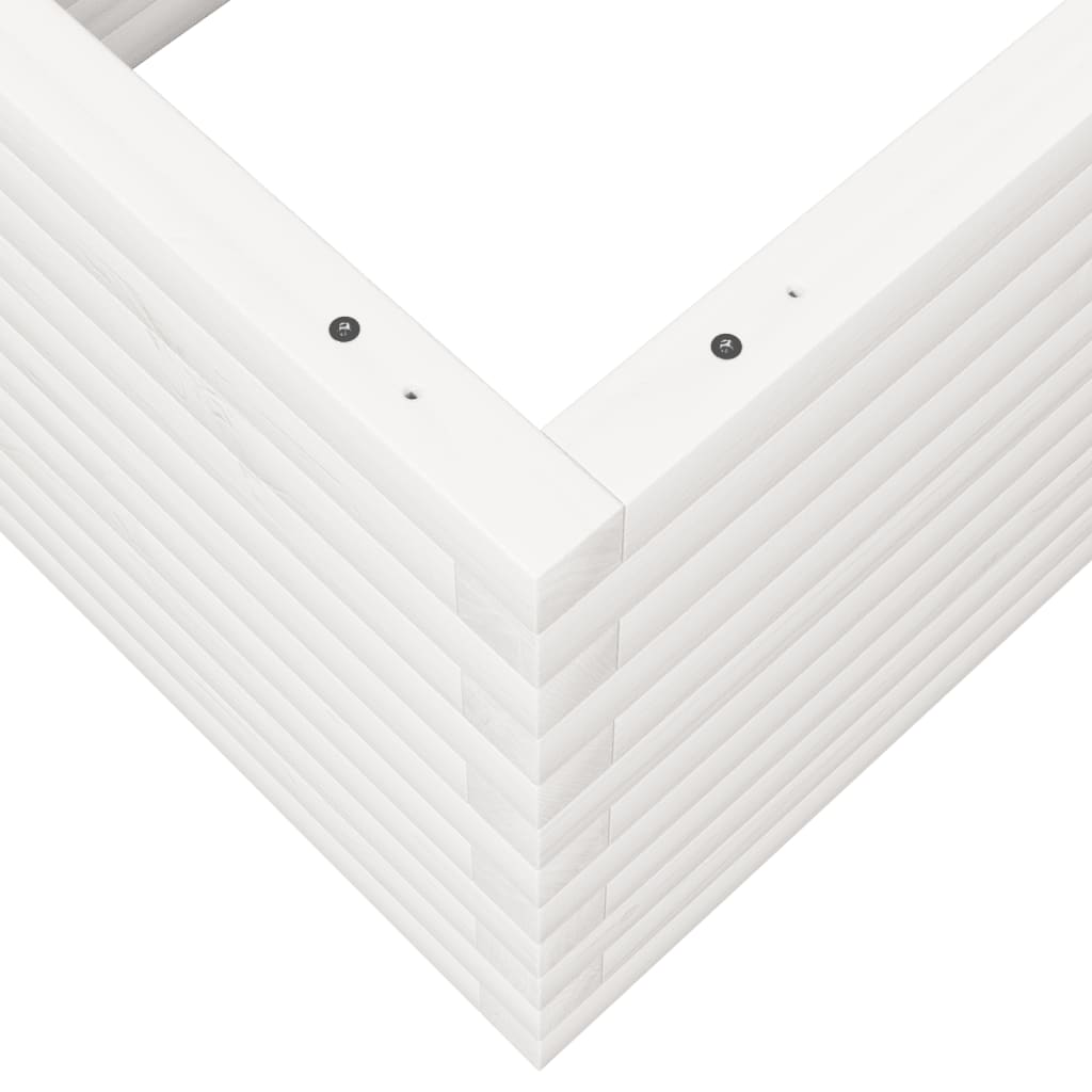 Vrtna sadilica bijela 110x60x45,5 cm od masivne borovine