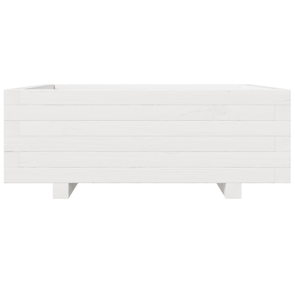 Vrtna sadilica bijela 70 x 70 x 26,5 cm od masivne borovine