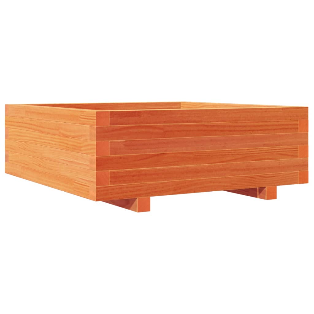 Vrtna sadilica voštano smeđa 70 x 70 x 26,5 cm masivna borovina