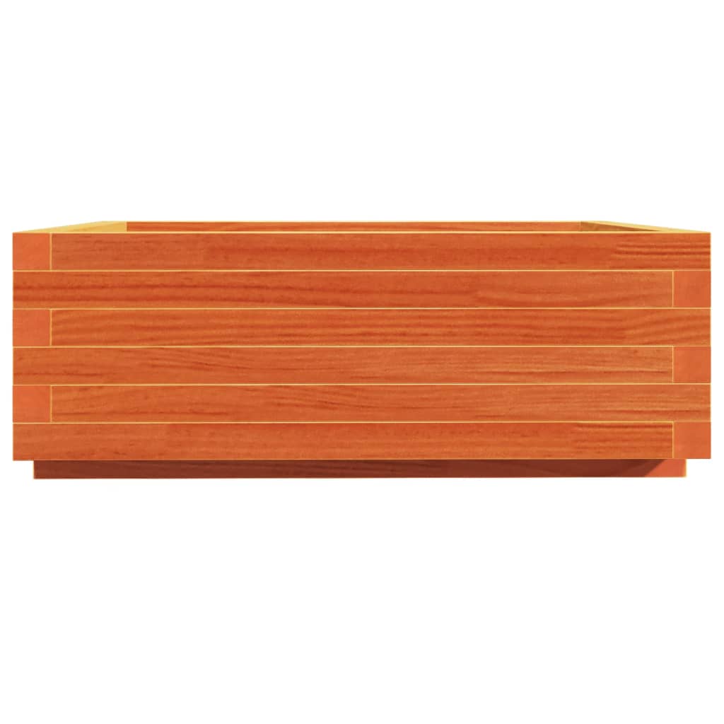 Vrtna sadilica voštano smeđa 70 x 70 x 26,5 cm masivna borovina