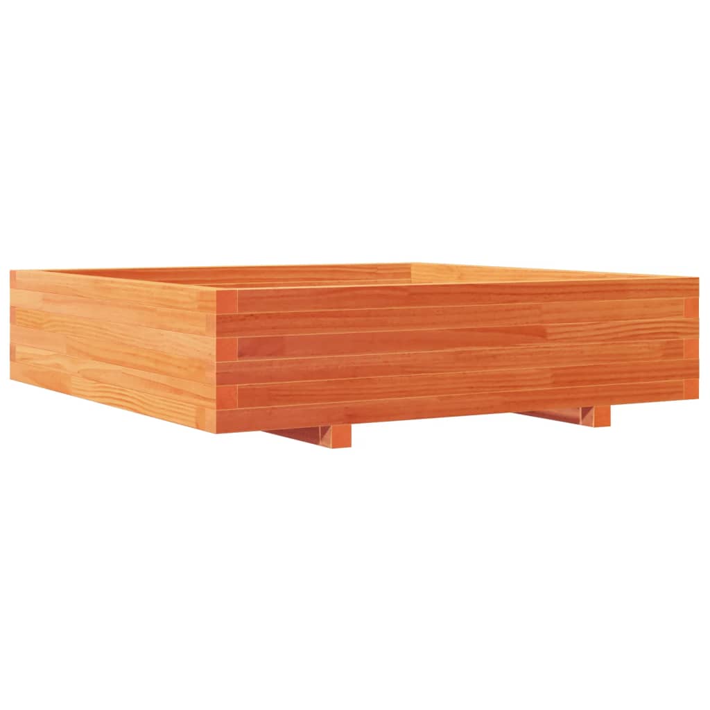 Vrtna sadilica voštano smeđa 100x100x26,5 cm masivna borovina