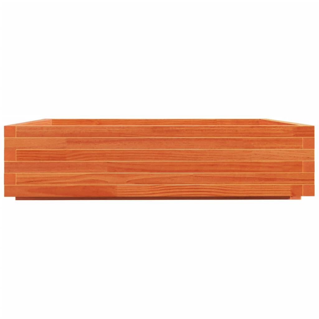 Vrtna sadilica voštano smeđa 100x100x26,5 cm masivna borovina