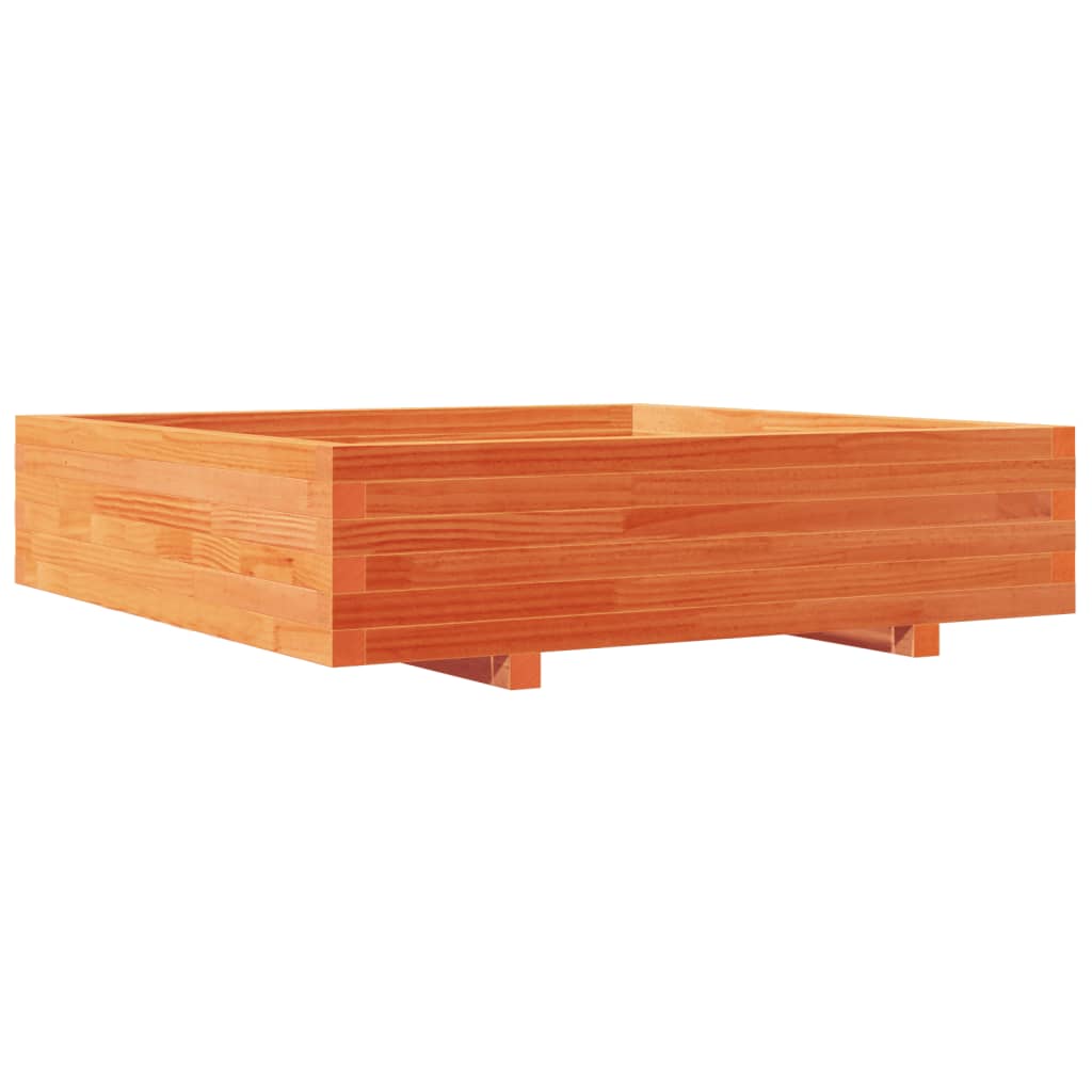 Vrtna sadilica voštano smeđa 100x100x26,5 cm masivna borovina
