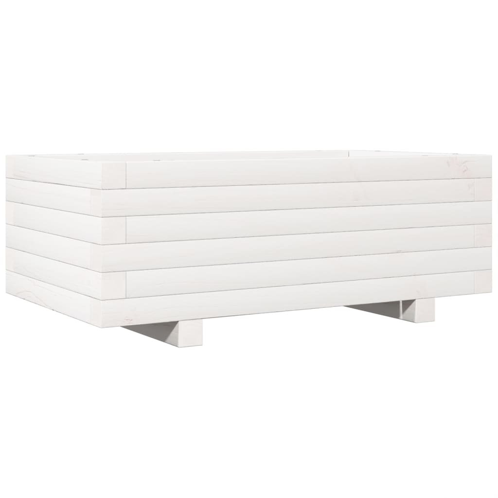 Vrtna sadilica bijela 70 x 40 x 26,5 cm od masivne borovine