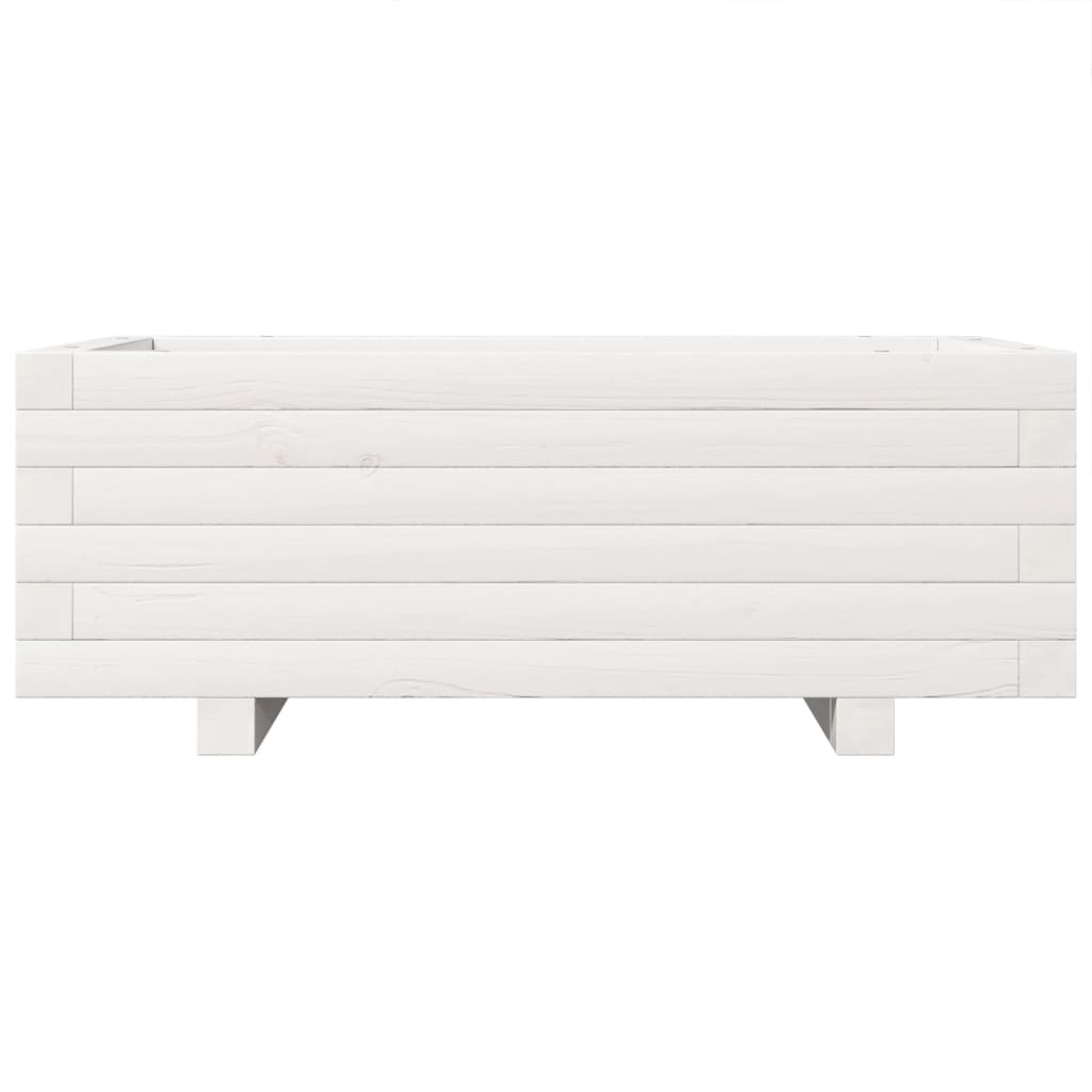 Vrtna sadilica bijela 70 x 40 x 26,5 cm od masivne borovine
