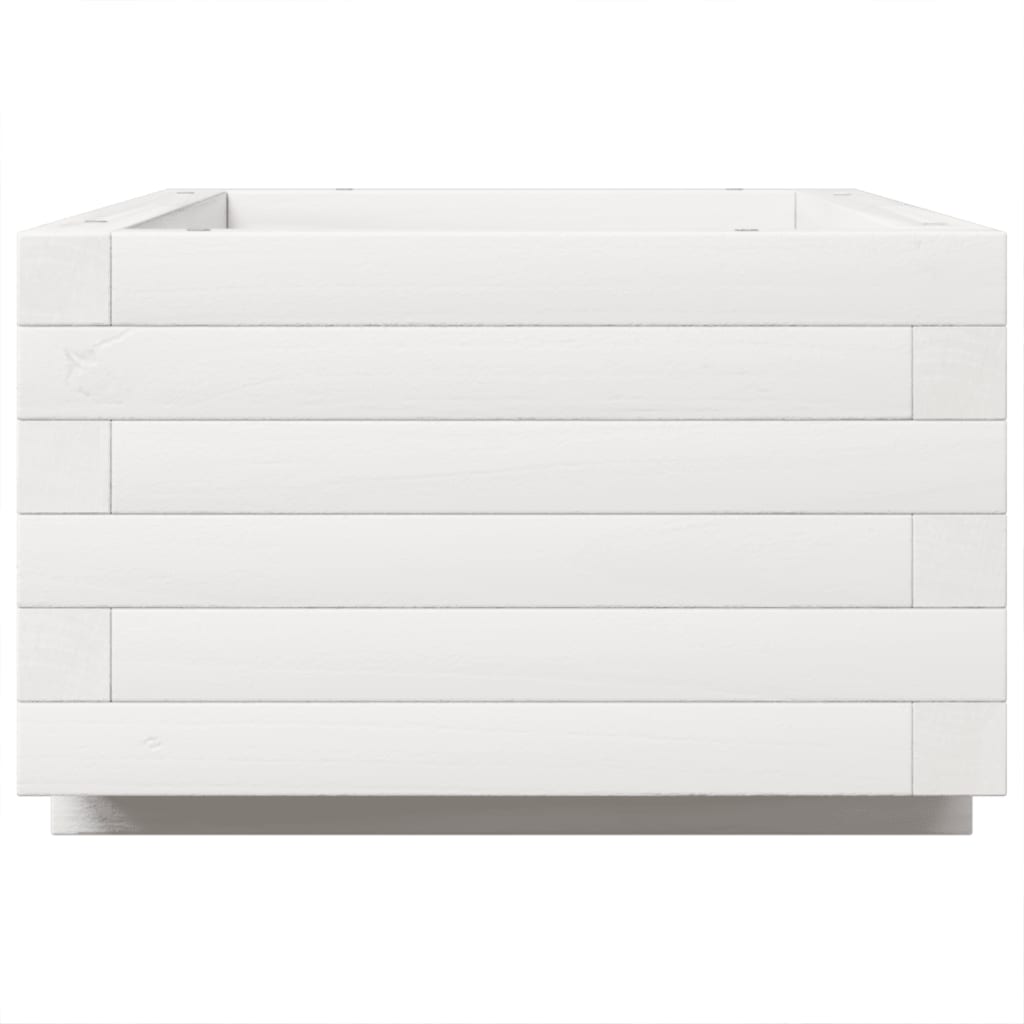 Vrtna sadilica bijela 70 x 40 x 26,5 cm od masivne borovine
