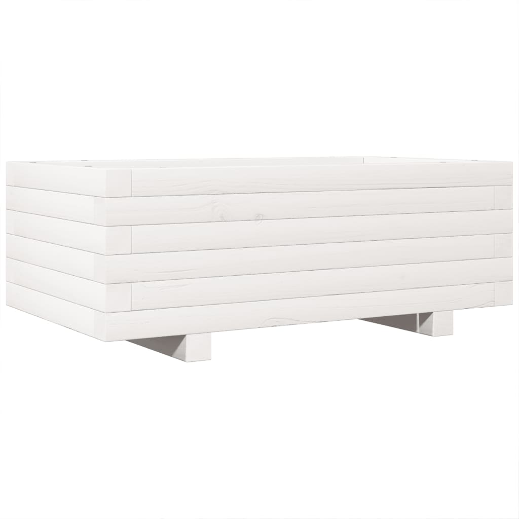 Vrtna sadilica bijela 70 x 40 x 26,5 cm od masivne borovine