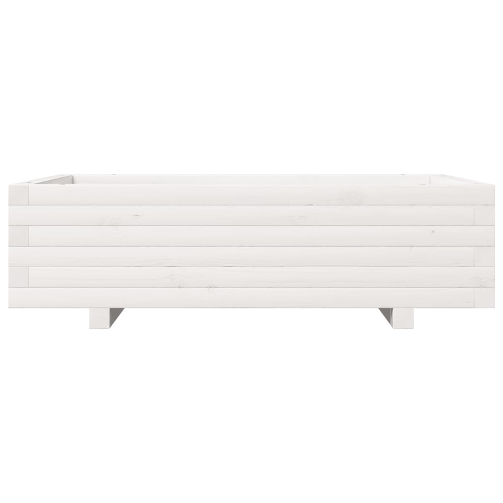 Vrtna sadilica bijela 90 x 60 x 26,5 cm od masivne borovine