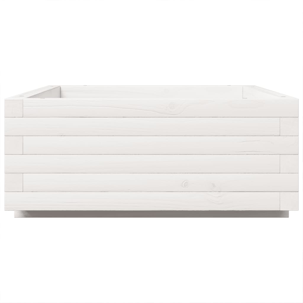 Vrtna sadilica bijela 90 x 60 x 26,5 cm od masivne borovine